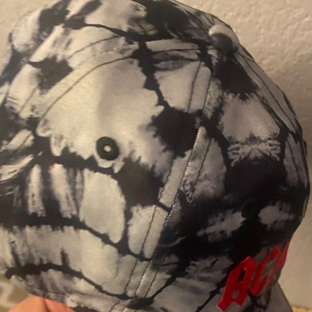 AC/DC Black and White Tie-Dye Hat